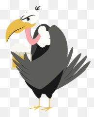 Creepy Vulture Beer - Cartoon Vulture Png Mean,Vulture Transparent