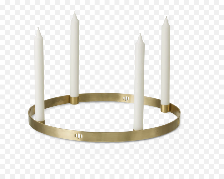 Our Simple Candle Holder Of Brass Has Room For Four Candles - Ferm Living Circle Candle Holder Brass Png,Advent Wreath Png
