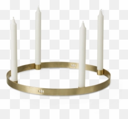 Our Simple Candle Holder Of Brass Has Room For Four Candles - Ferm Living Circle Candle Holder Brass Png,Advent Wreath Png