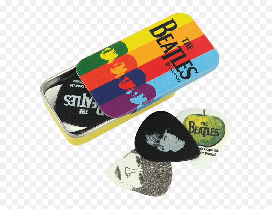 The Beatles Logo Guitar Pick Tins Accessories Du0027addario - Guitar Pick Set Box Png,The Beatles Logo Png