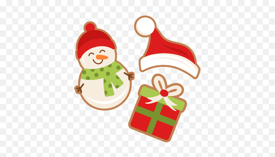 Christmas Cookie Set Svg Cut File Scrapbook Title Cuts - Cute Christmas Cookie Clipart Png,Christmas Cookie Png