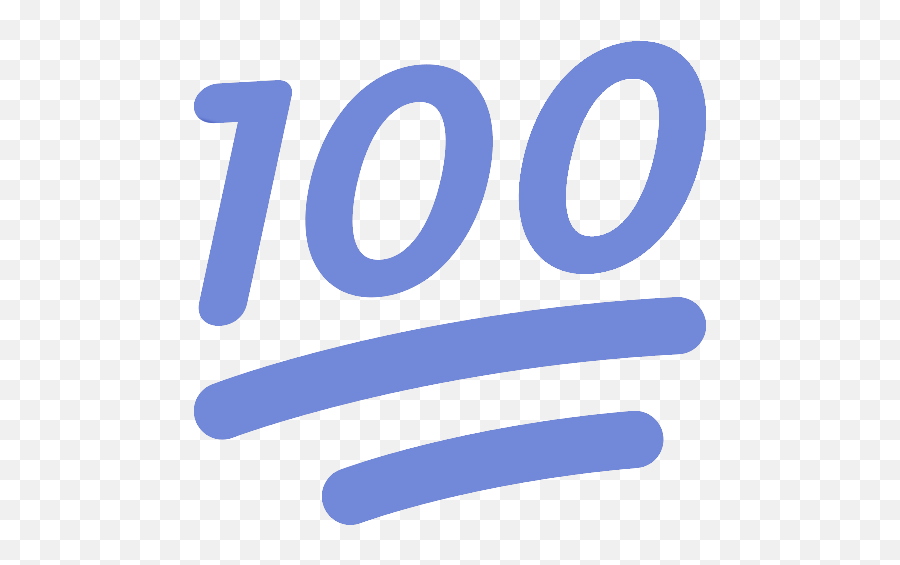 Blue 100 Emoji Png Transparent
