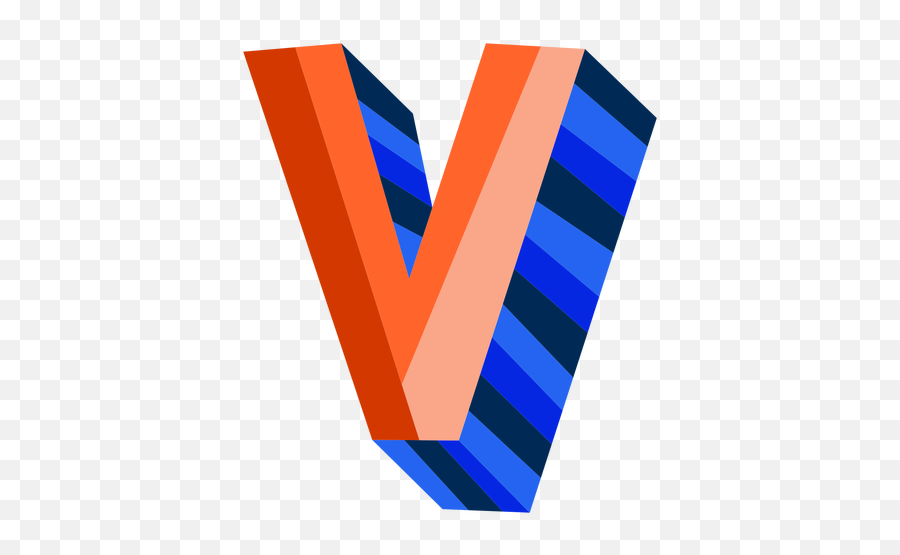 Colorful 3d Letter V - Vertical Png,Letter V Png