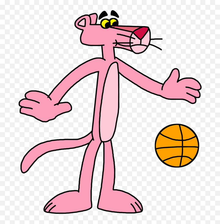 Basketball Outline Png - The Pink With Ball By Marcospower Animal Playing Sports Drawing,Basketball Outline Png