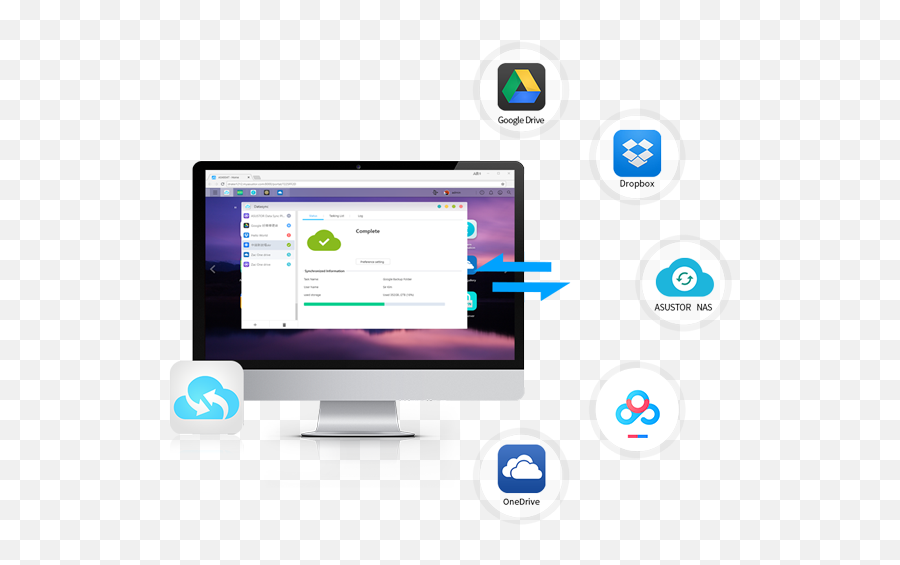 Datasync Center Asustor Nas - Technology Applications Png,One Drive Icon