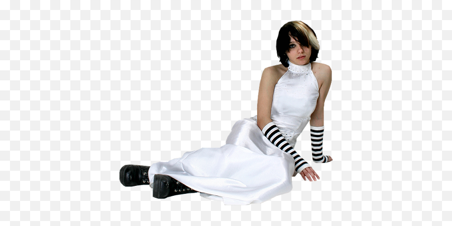 Woman In White Dress Sitting - Woman In White Dress Png,Girl Sitting Png