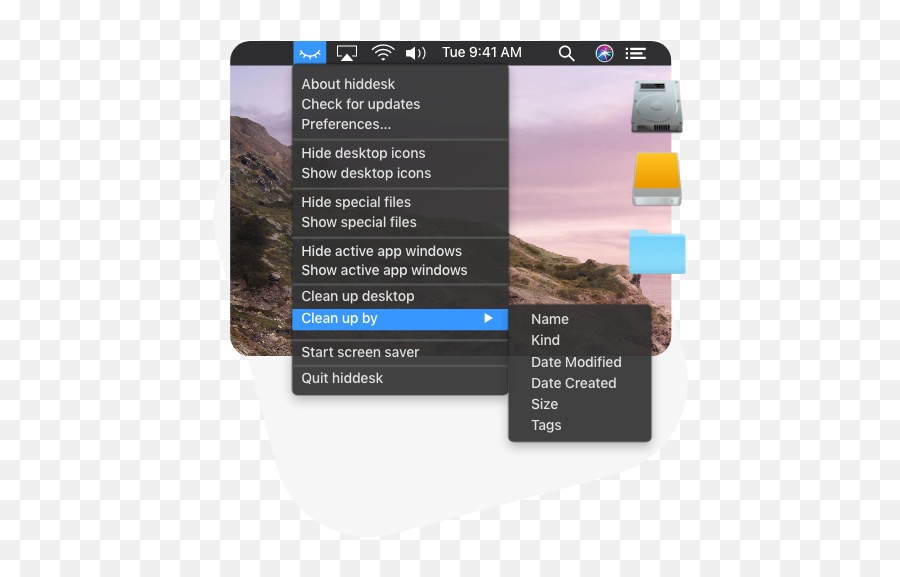 Hiddesk App For Macos - Smartphone Png,Hide Desktop Icon
