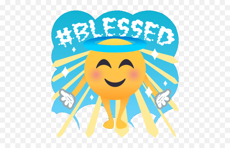 Blessed Smiley Guy Gif - Blessed Smileyguy Joypixels Discover U0026 Share Gifs Happy Png,Blessing Icon