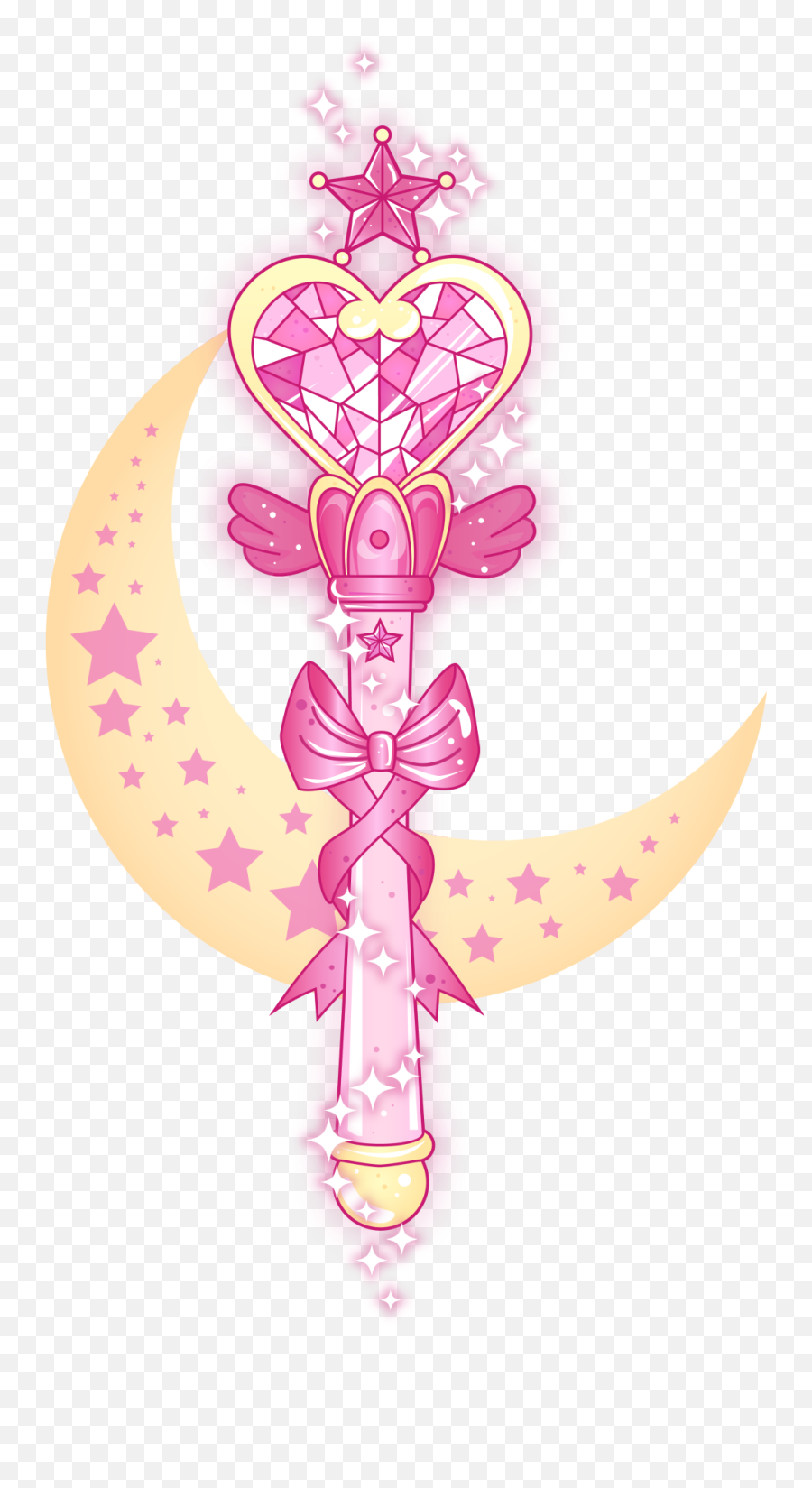 Made Another U0027fight Like A Mahou Shoujou0027 Piece Sailor - Sailor Chibi Moon Wand Png,Moon Transparent Background