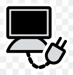 Output Device Electronic Display - Technology Black And White Png