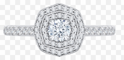 Promezza 14 K White Gold Engagement Ring - The Engagement Ring Png,Ring Transparent Background