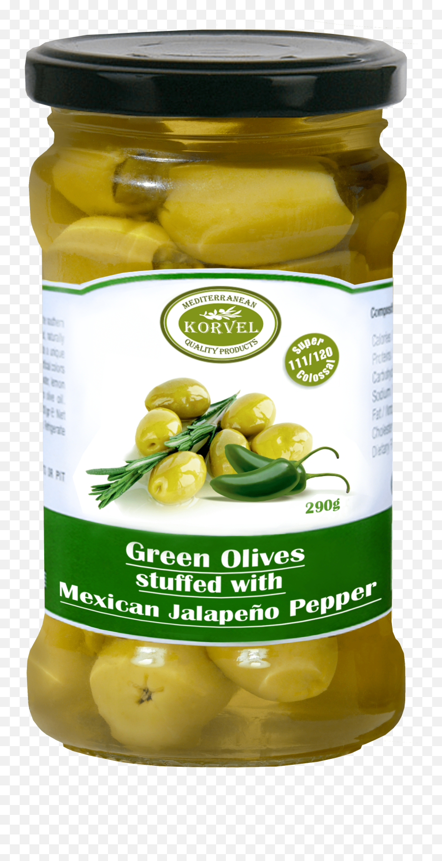 Natural Green Olives With Mexican Jalapeno Pepper S Png