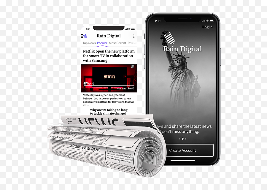 Cost And Features Of News Newspaper App Development - Fugenx Smartphone Png,Newspaper App Icon