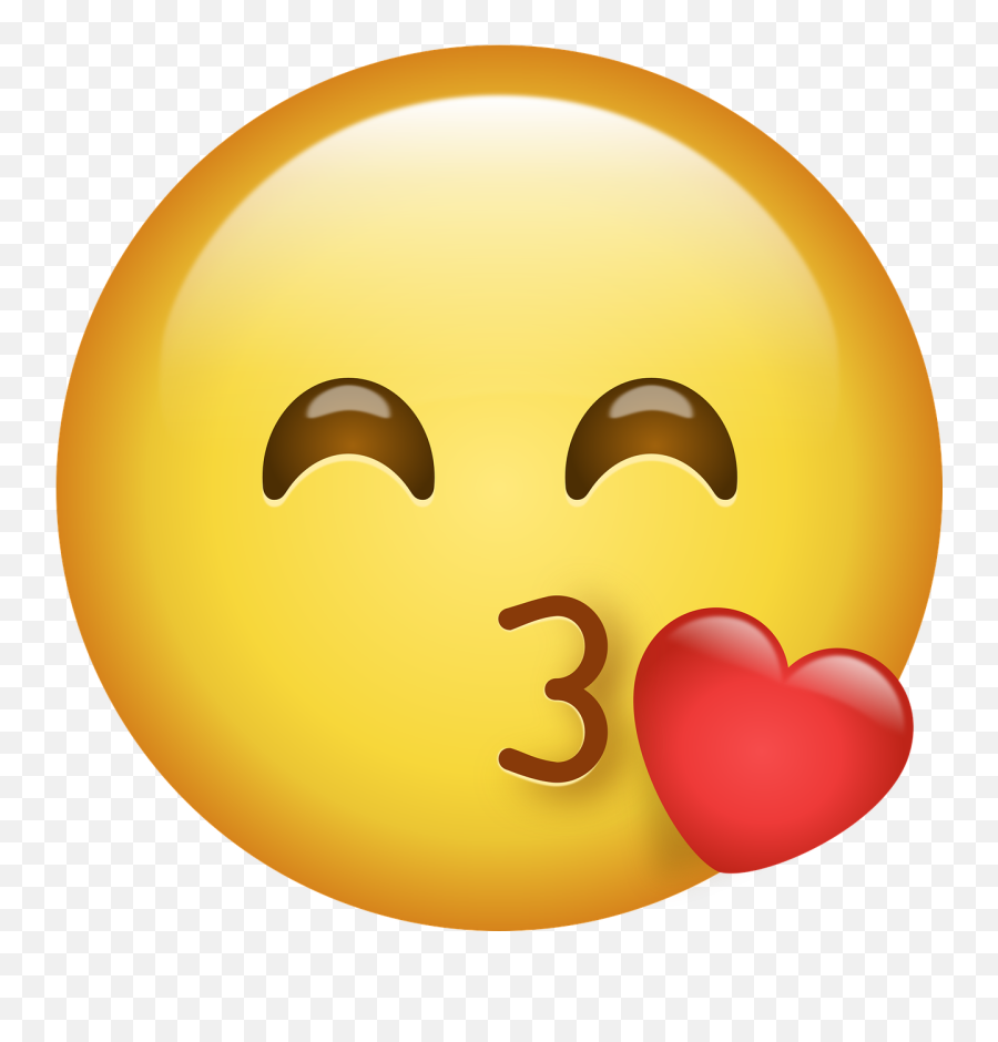 Emoji Kiss Yellow - Emoji Kiss Png,Kissing Icon Facebook
