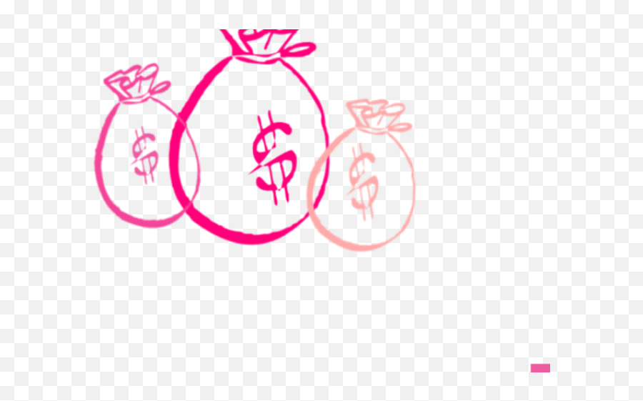 Pink Clipart Money - Pink Money Bag Png Transparent Transparent Pink Dollar Sign,Money Bag Transparent Background