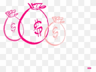 Pink Clipart Money - Bag Png Transparent Dollar Sign