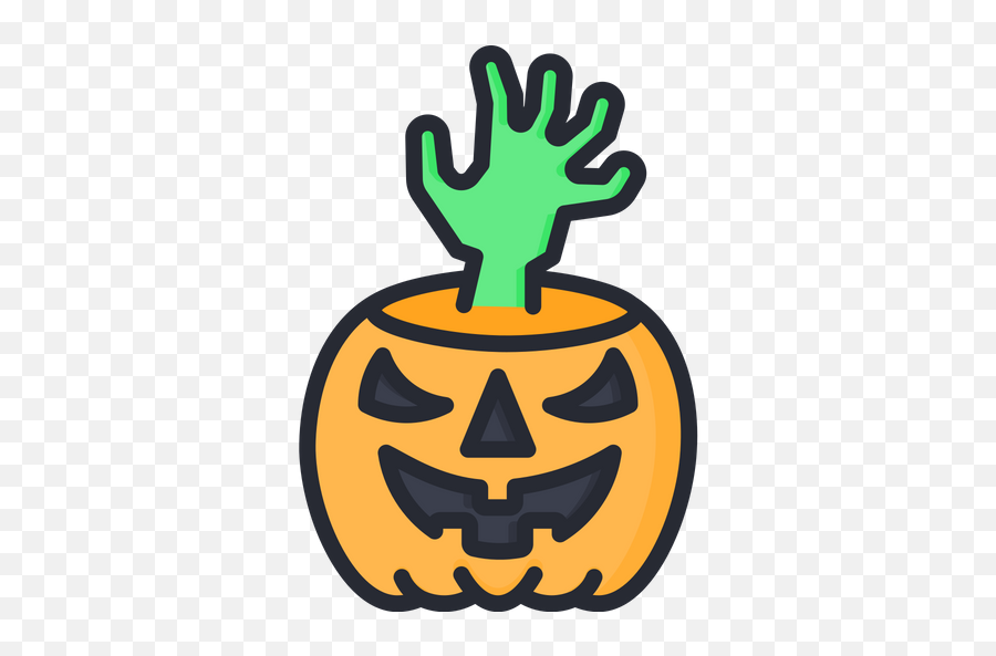 Scary Hand Icon Of Colored Outline Style - Available In Svg Png,Scary Pumpkin Png