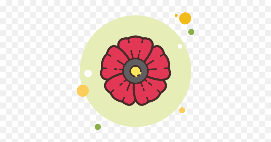 Poppy Flower Icon In Circle Bubbles Style - Marco Polo App Logos Png,Red Flower Icon