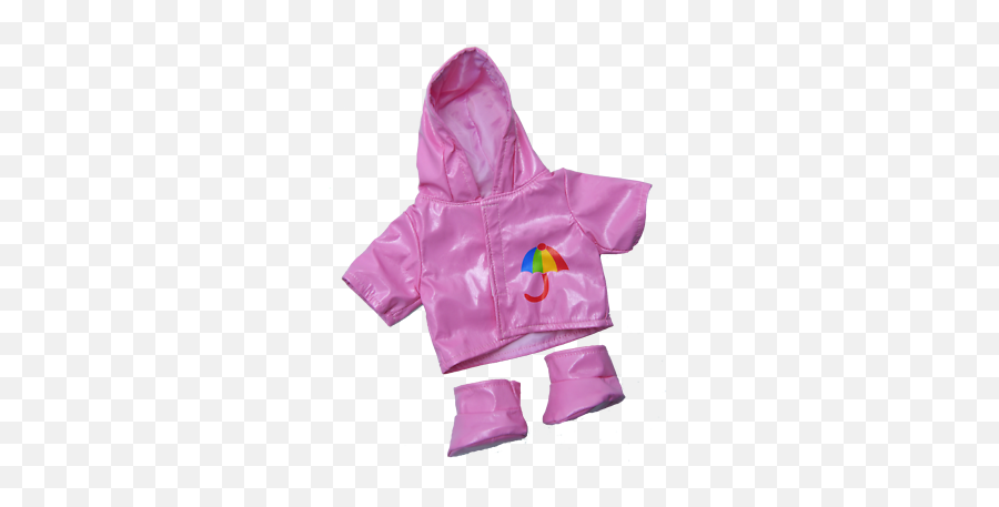 Pink Raincoat U0026 Boots Teddy Bear Clothes Outfit To Fit 16 Build A Bears Ebay - Hooded Png,Teddy Bear Icon Coat