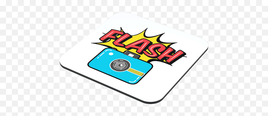 Camera Flash Coaster - Just Stickers Circle Png,Camera Flash Png
