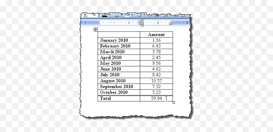 Sum A Table Column In Word - Autosum In Word Shortcut Png,Icon Icon Microsoft Word 2007