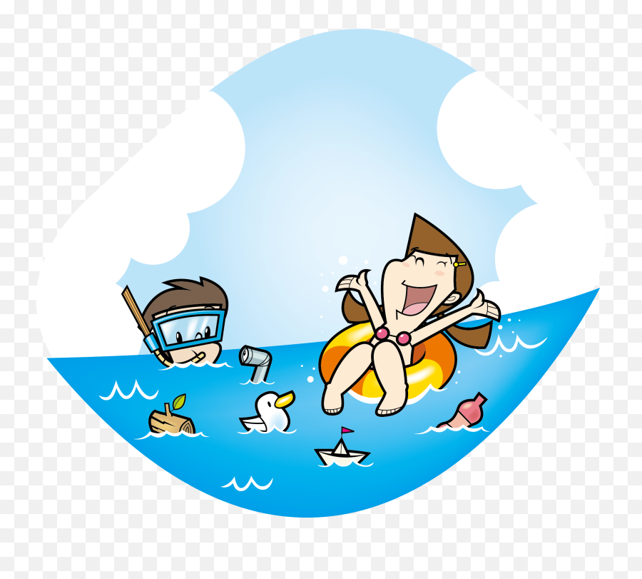 Swimming Clip Art - Swim In The Sea Cartoon Png Download Swimming In The Sea Clip Art,Swim Png