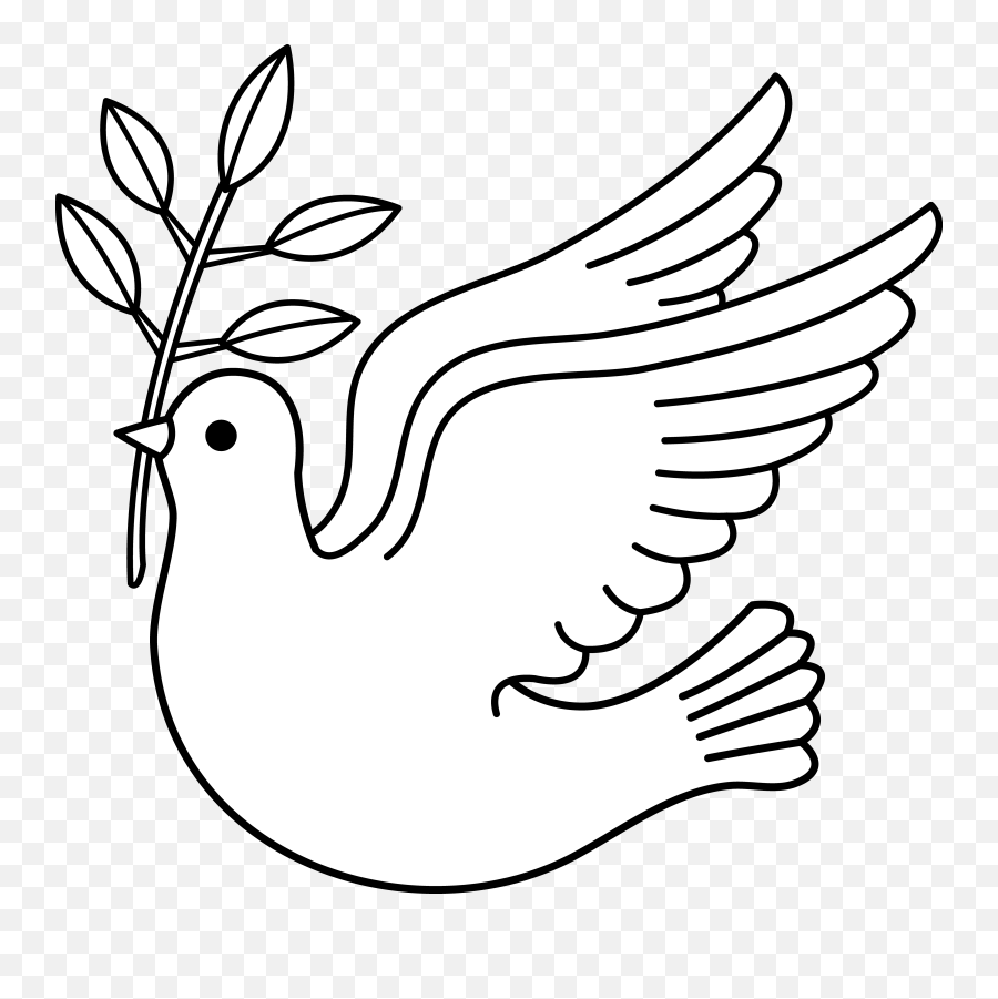 Dove Clipart Transparent No Background Free 3 - Wikiclipart Peace Dove Clipart Black And White Png,Dove Transparent