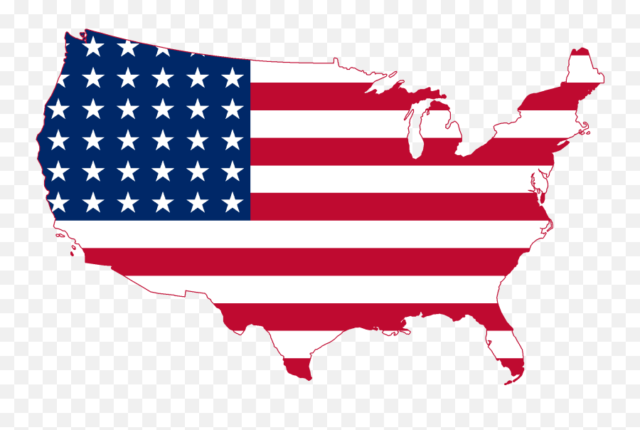 Flag Map Of The Contiguous United - America Flag Map Png,Usa Png