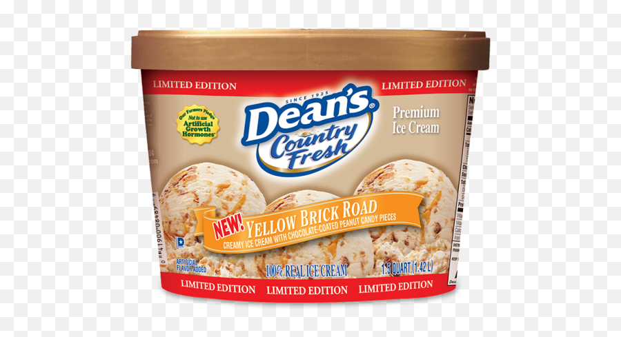Download Deanu0027s Country Fresh Premium Yellow Brick Road Ice - Vanilla Bean Ice Cream Deans Png,Yellow Brick Road Png