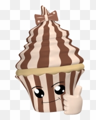 Cupcake Kawaii Emoticon - Illustration png