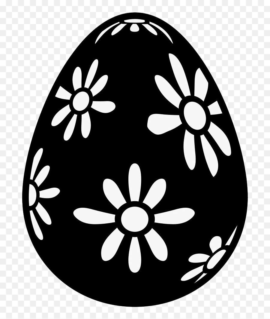 Black Easter Egg Png Clipart - Svg Easter Egg Vector,Black Oval Png