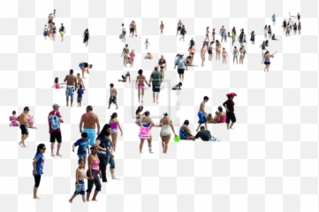 Big Beach Crowd - Immediate Entourage Crowd People Walking Png,Beach Png