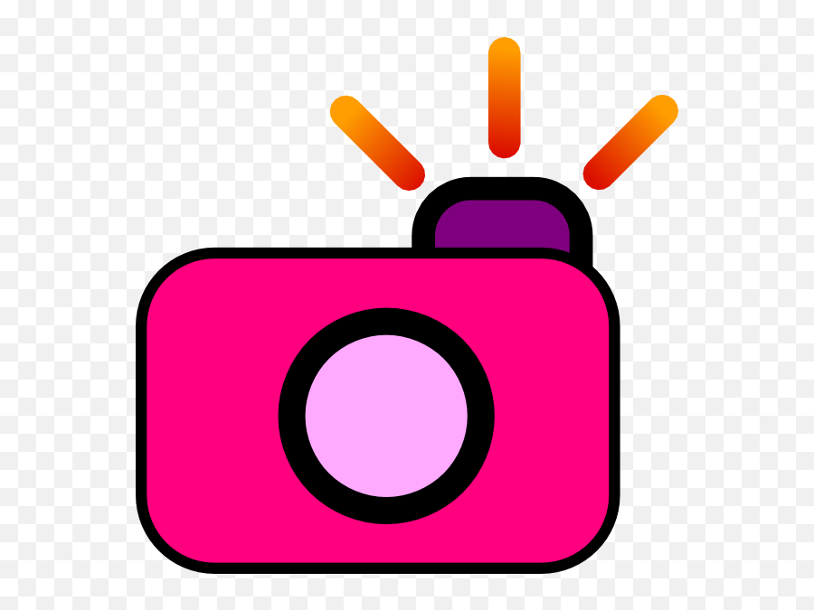 Camera With A Colorful Shutter Lens - Cute Camera Cliparts Png,Camera Clipart Png