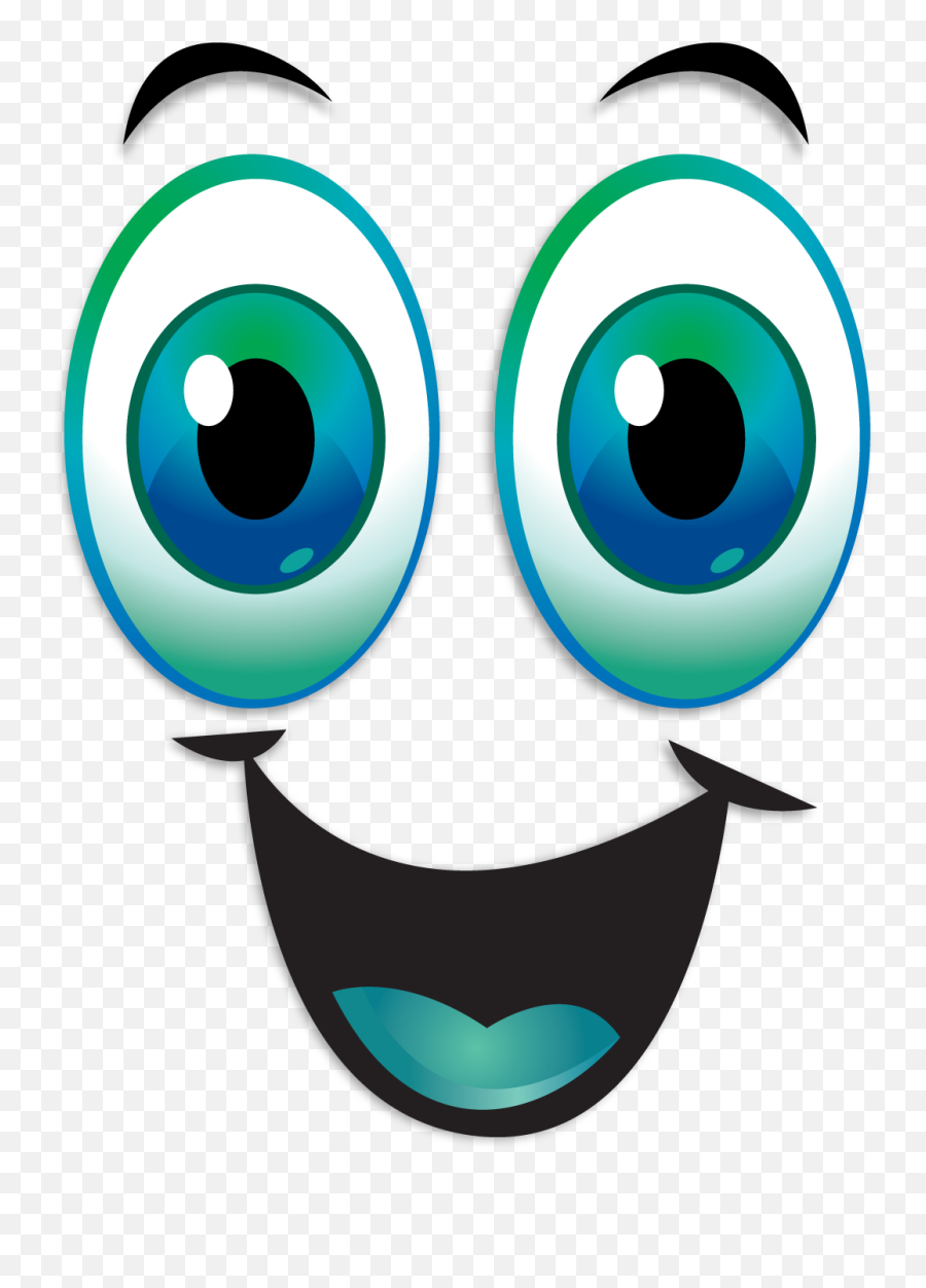 Smiley Face Clip Art - Happy Eyes Clipart Png,Scared Eyes Png