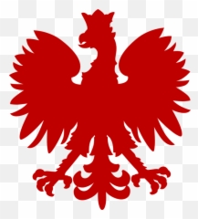 Silhouette Heraldic Animal Red Crown - Polish Eagle Transparent png