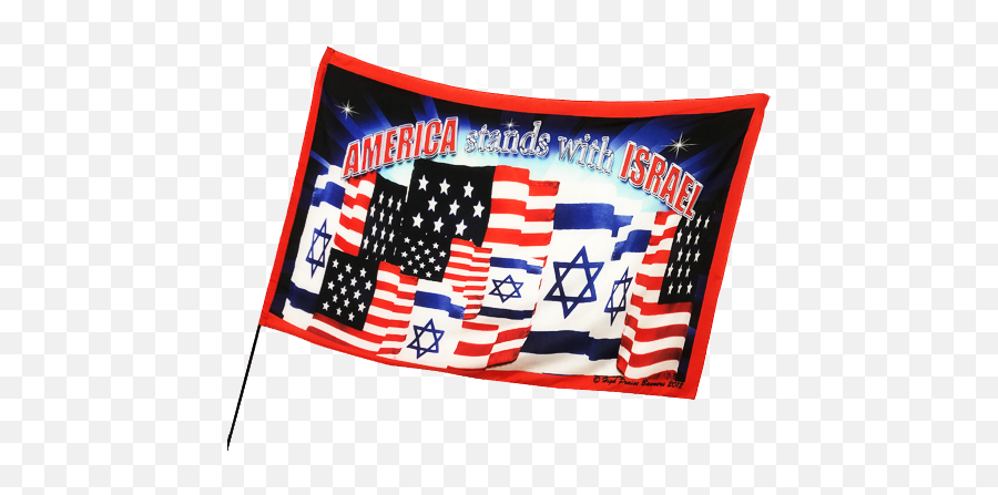 America Stands With Israel Worship Flag - American Png,Israel Flag Png