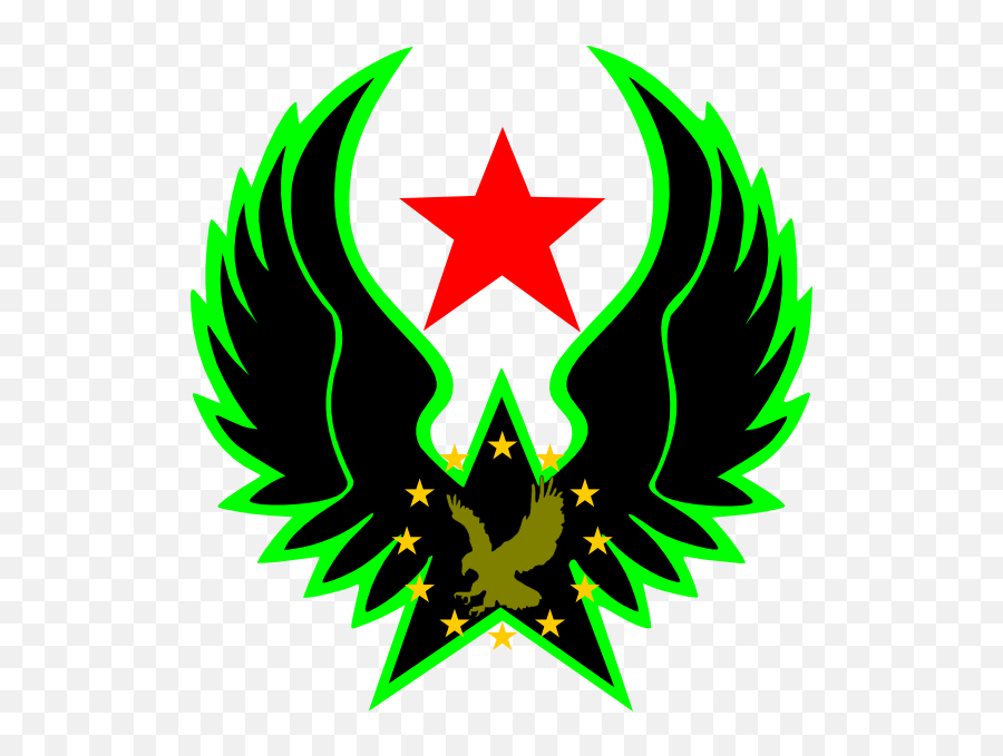 Eagle Star Hero Clip Art - Star Wing Png Transparent Png Red Star With Wings,Eagle Wings Png