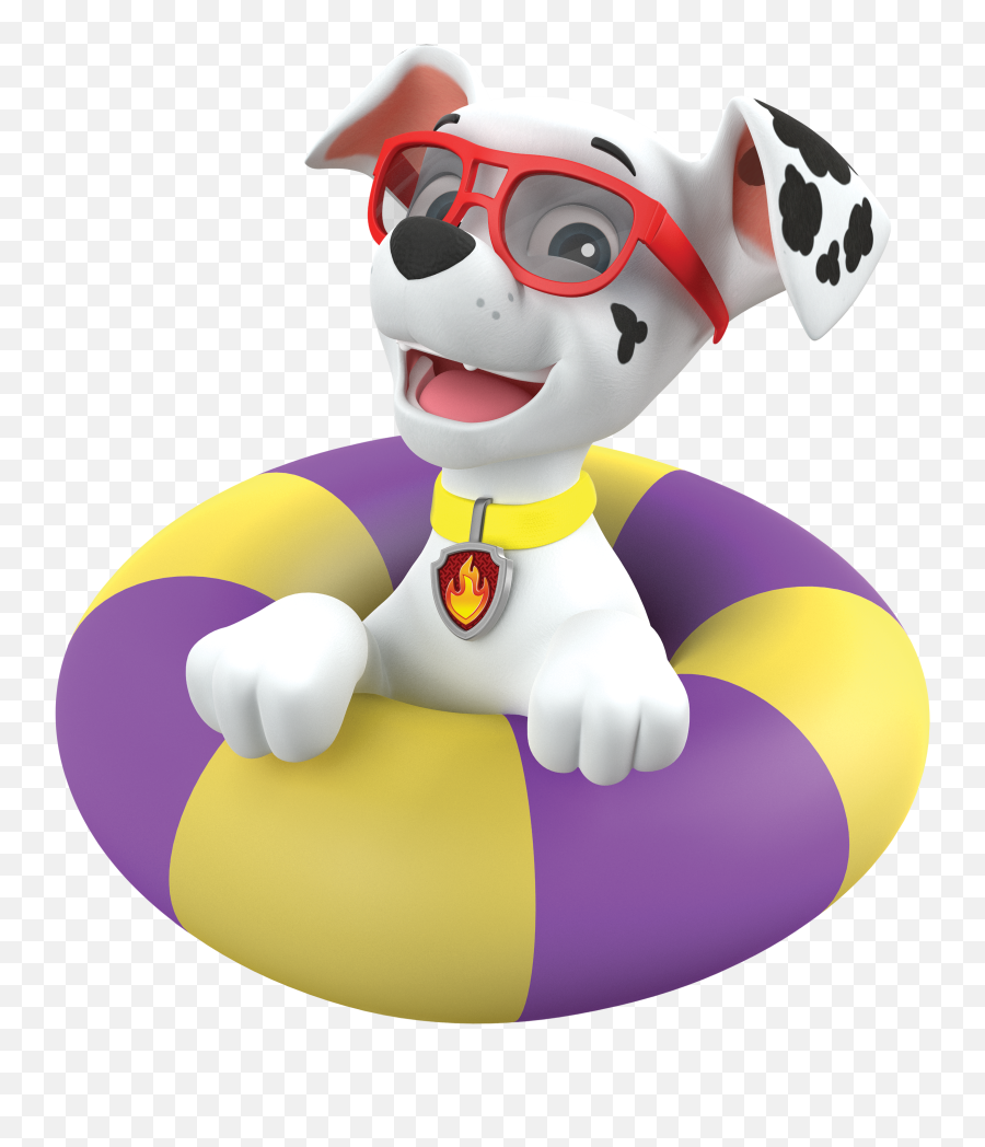 File Size - Paw Patrol In Pool Png,Marshall Paw Patrol Png