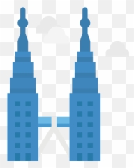 Petronas Twin Tower - Free monuments icons Illustration png