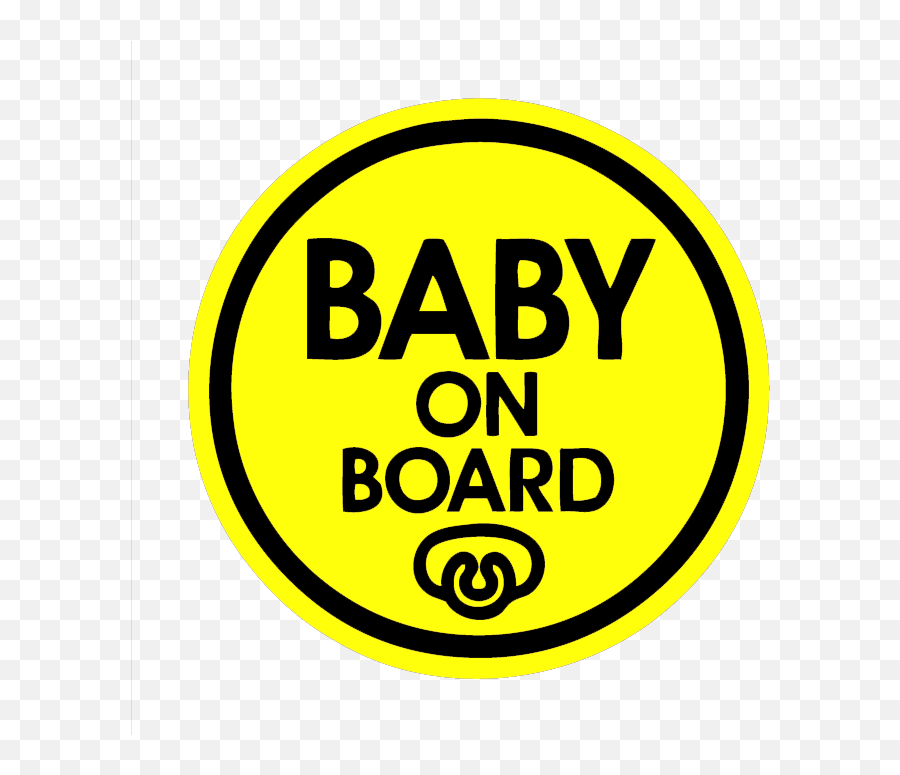 Baby Pacifier - Baby On Board Magnet Decal Safety Caution Sign For Car Windows Circle Png,Pacifier Transparent Background