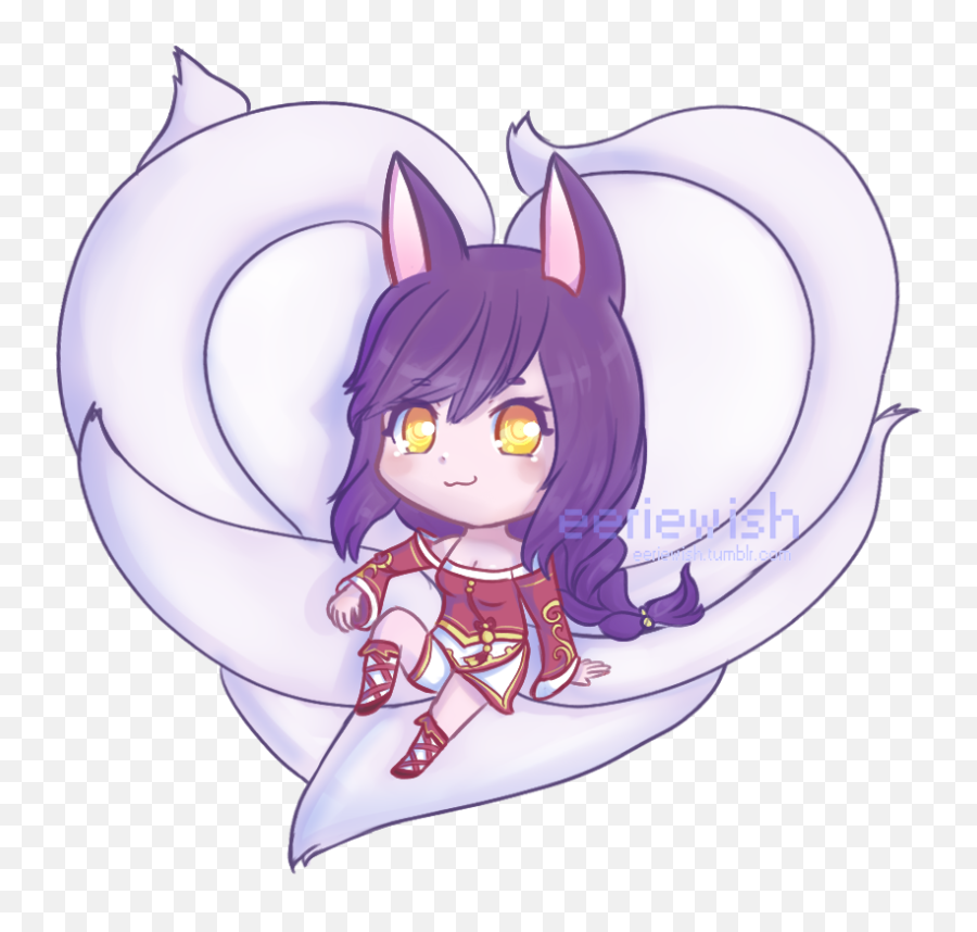 I Realized Hadnt Drawn - Mythical Creature Png,Ahri Transparent