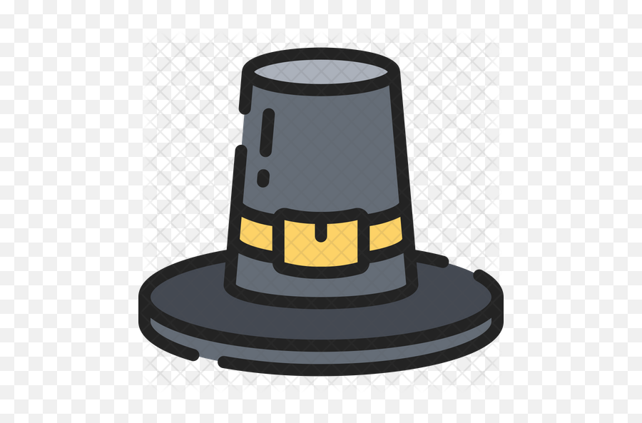 Pilgrim Hat Icon Of Colored Outline - Costume Hat Png,Pilgrim Hat Transparent