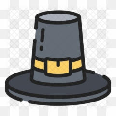 Pilgrim Hat Icon Of Colored Outline - Costume png