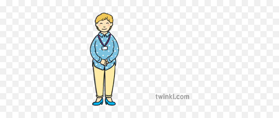 School Receptionist Illustration - Twinkl Standing Around Png,Receptionist Png