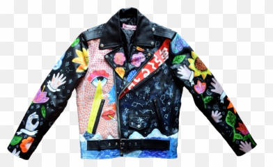 Drawn Coat Punk Vest - Leather Biker Painting Clipart Full Chaquetas De Cuero Pintadas png