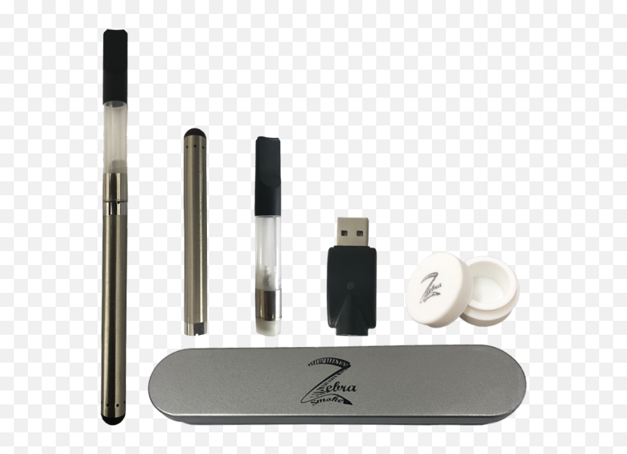 Cbdwax Slim Vaporizer Kit By Zebra Smoke Silver - Vaporizer Png,Vape Smoke Png