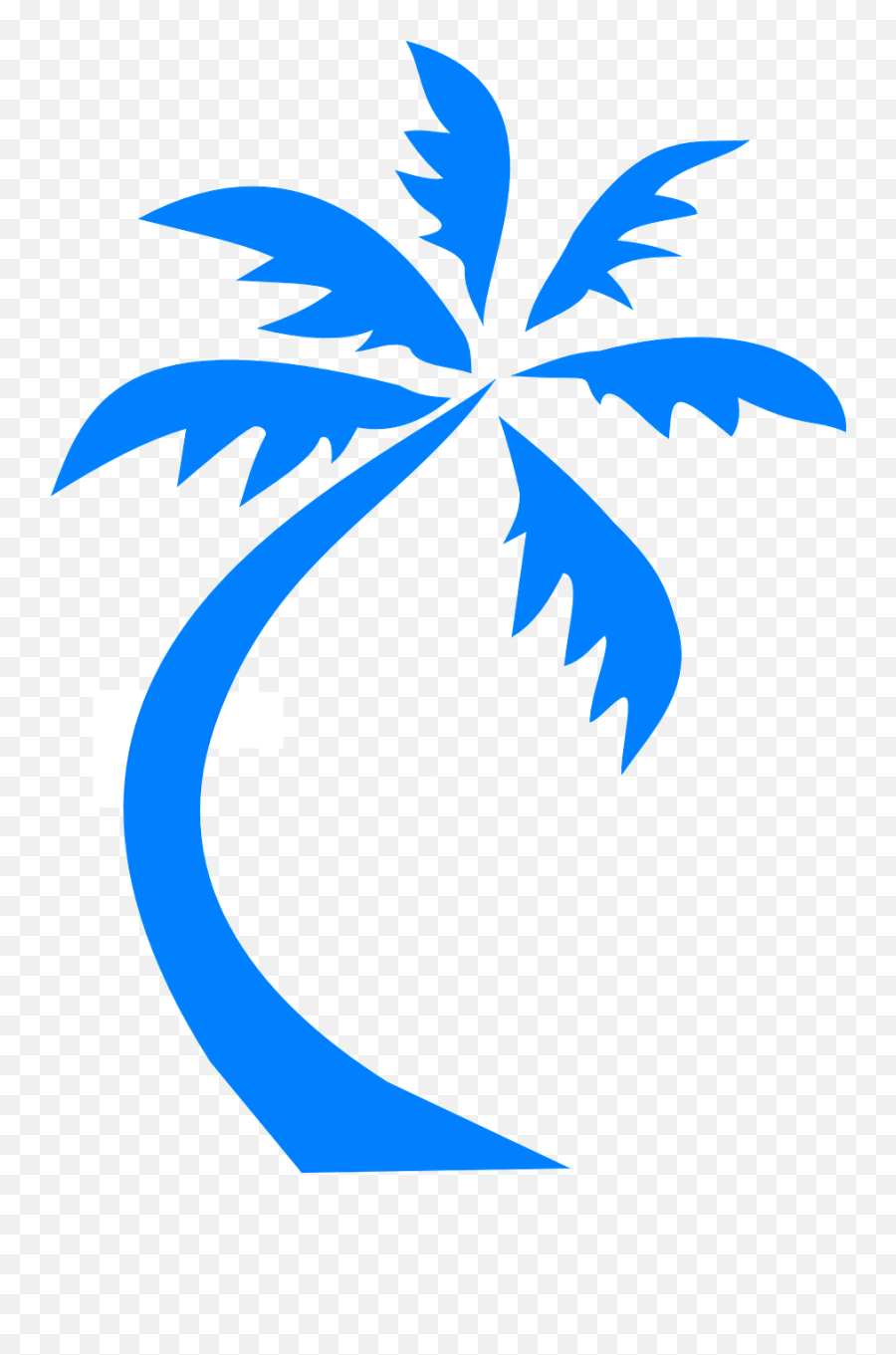 Palm Tree Blue - Clipart Coconut Tree Png,Palm Tree Logo Png