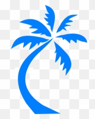 Palm Tree Blue - Clipart Coconut Tree Png,Palm Tree Logo Png