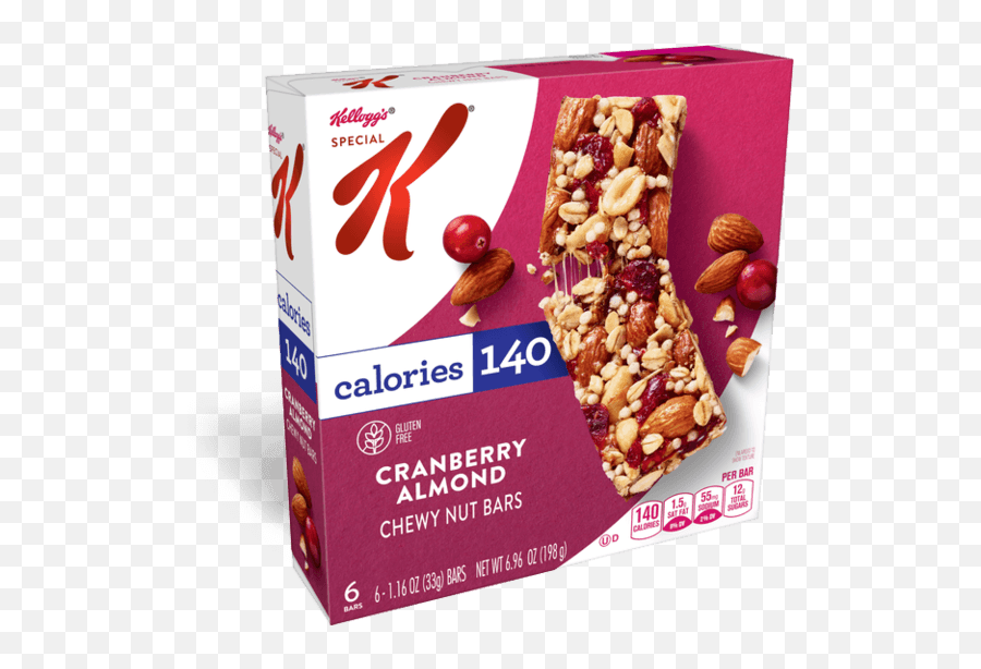 Kelloggu0027s Special K Cranberry Almond Chewy Nut Bar - Special K Protein Bars Png,Cranberry Icon