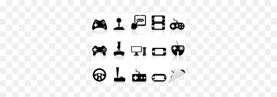 Sticker Video Game And Joystick Icons Set - Pixersus Free Printable Gamer Wall Art Png,Retro Game Icon